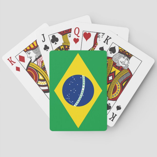 Brasilien (brasilianska Flagga) Casinokort (Baksidan)
