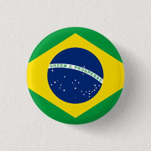 Brasilien (brasilianska Flagga) Knapp