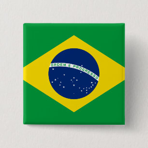 Brasilien (brasilianska Flagga) Knapp