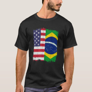 Brasilien, brasilianska Flagga T Shirt
