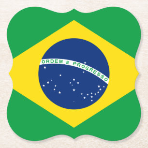 Brasilien (brasilianska Flagga) Underlägg Papper