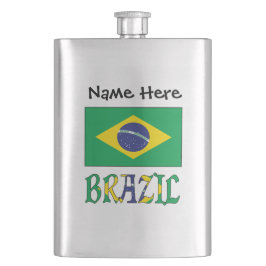 Brasilien Brasilianska flaggan Svart Personaliseri Fickplunta