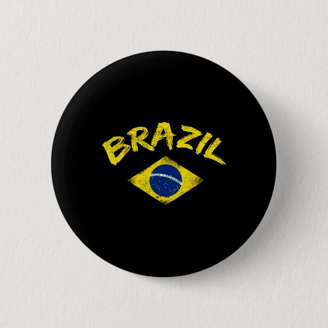 Brasilien Brasilianska nationella flaggans fotboll Knapp (Framsida)