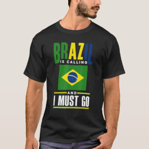 Brasilien Brasiliens brasilianska Flagga ringer oc T Shirt