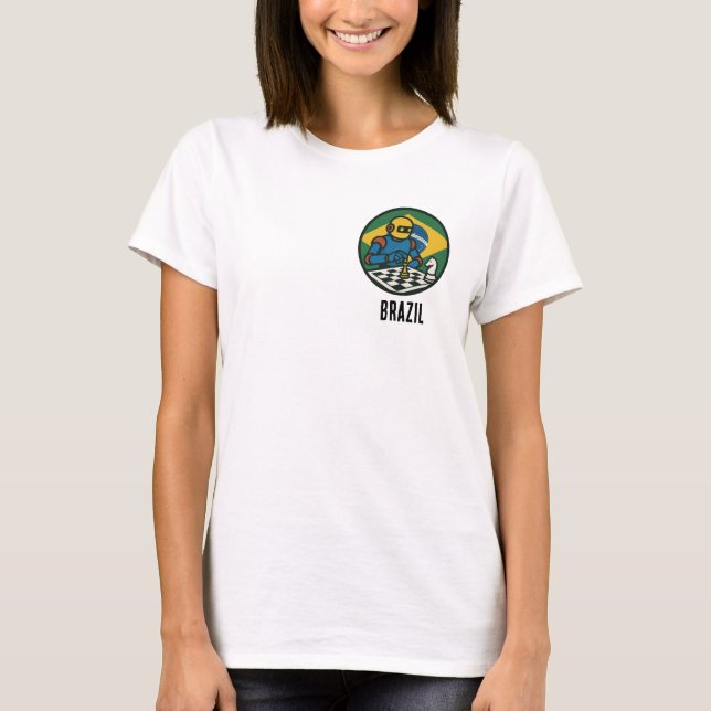 Brasilien Chess T Shirt (Framsida)