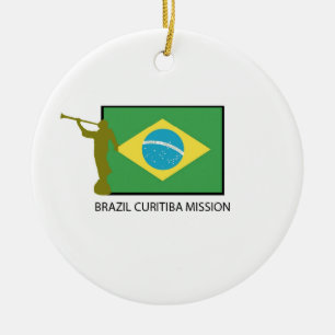 BRASILIEN CURITIBA BESKICKNING LDS JULGRANSPRYDNAD KERAMIK