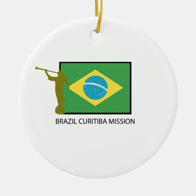 BRASILIEN CURITIBA BESKICKNING LDS JULGRANSPRYDNAD KERAMIK (Framsidan)