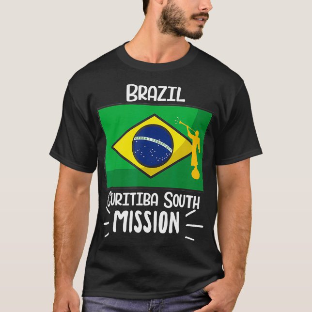 Brasilien Curitiba South Mormon LDS Uppdrag Gift T Shirt (Framsida)