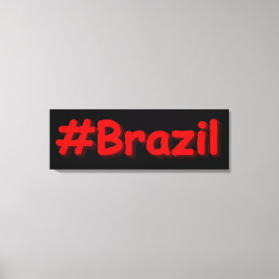 "#Brasilien" Cute Design. Köp nu Canvastryck
