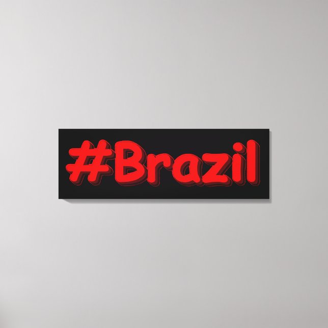 "#Brasilien" Cute Design. Köp nu Canvastryck (Framsida)