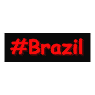"#Brasilien" Cute Design. Köp nu Fototryck