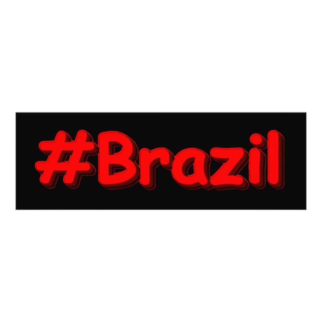 "#Brasilien" Cute Design. Köp nu Fototryck (Framsidan)