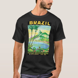 Brasilien Draw målade Turism Äventyr Souvenir Vac T Shirt