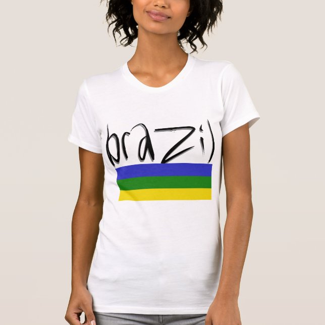 Brasilien färger! t-shirt (Framsida)
