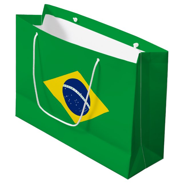 Brasilien flagga (Framsidan Vinklad)