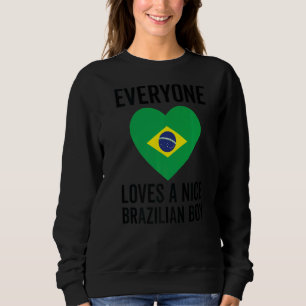 Brasilien Flagga Alla Kärlek A Nice Brasiliansk Bo T Shirt