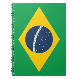 Brasilien Flagga Anteckningsbok
