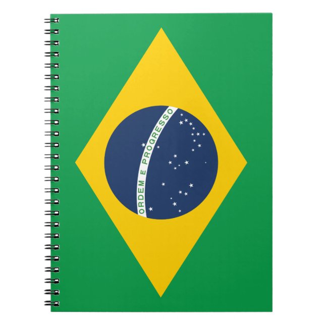 Brasilien Flagga Anteckningsbok (Framsidan)