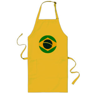 Brasilien flagga Apron Långt Förkläde