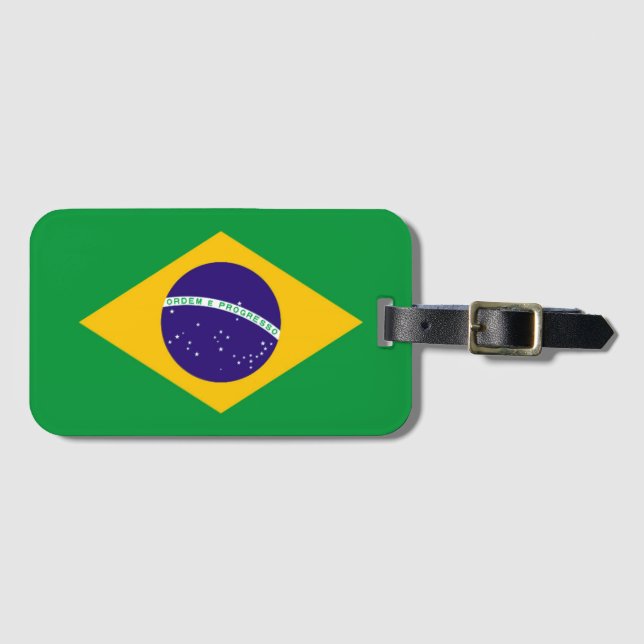 Brasilien Flagga Bagagebricka (Framsida horisontal)