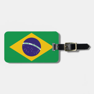 Brasilien flagga bagagebricka