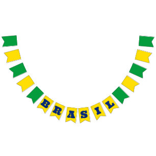 Brasilien Flagga Banner Verde e Amarelo