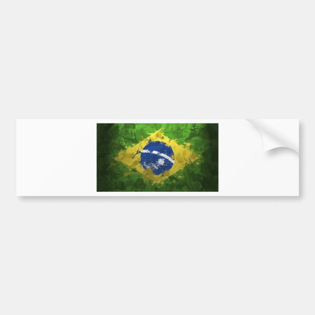Brasilien-Flagga Bildekal (Framsidan)