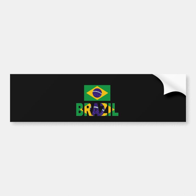 Brasilien flagga bildekal (Framsidan)
