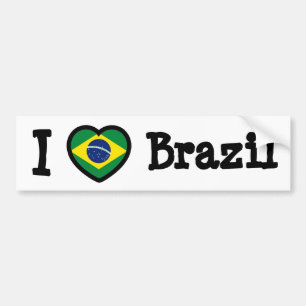 Brasilien Flagga Bildekal