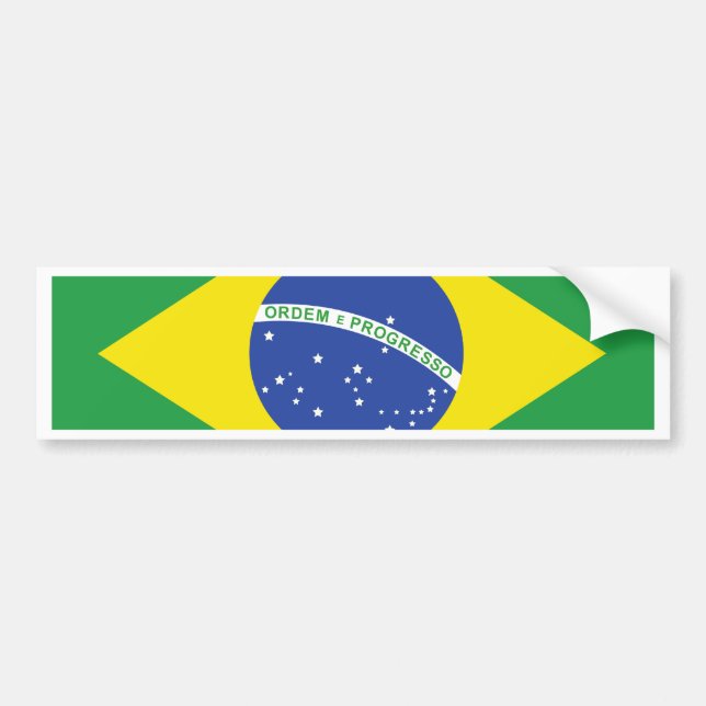 Brasilien flagga bildekal (Framsidan)
