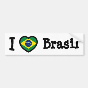 Brasilien Flagga Bildekal