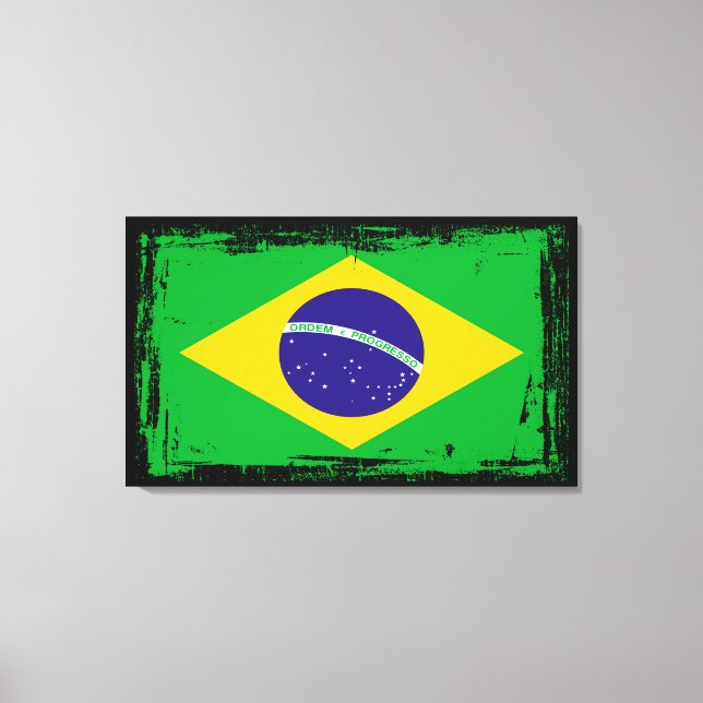 Brasilien Flagga Canvastryck (Framsida)
