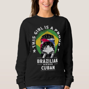Brasilien Flagga Cuba Grown Women Girl Citizen Pri T Shirt