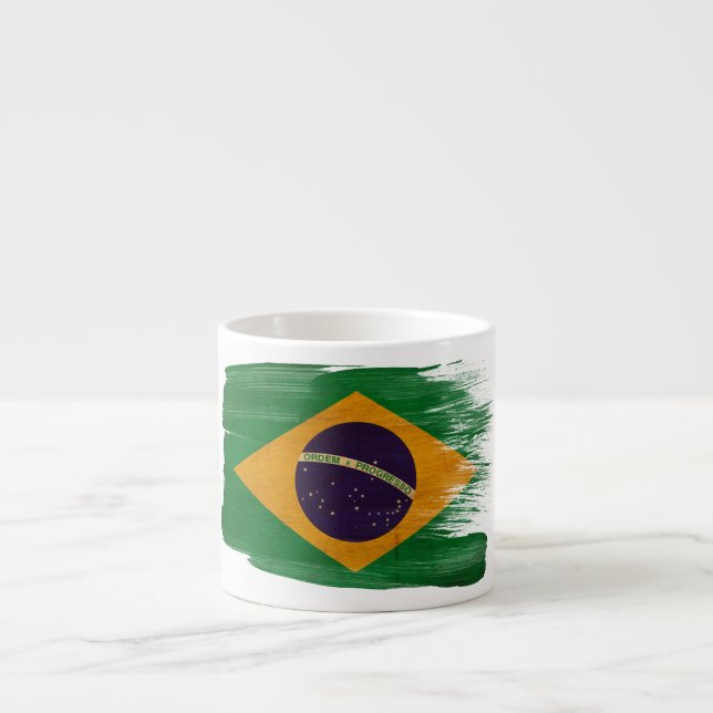 Brasilien flagga espressomugg (Framsidan)