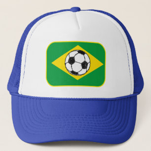 Brasilien Flagga Fotbollssketch Keps