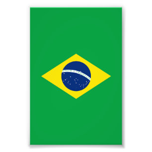 Brasilien flagga fototryck