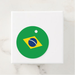 Brasilien flagga gåvor etiketter