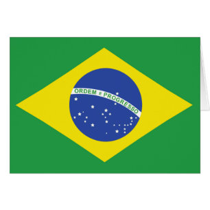 Brasilien Flagga Hälsningskort