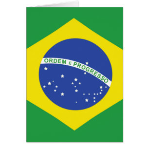 Brasilien Flagga Hälsningskort