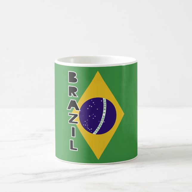 Brasilien Flagga Kaffemugg (Center)