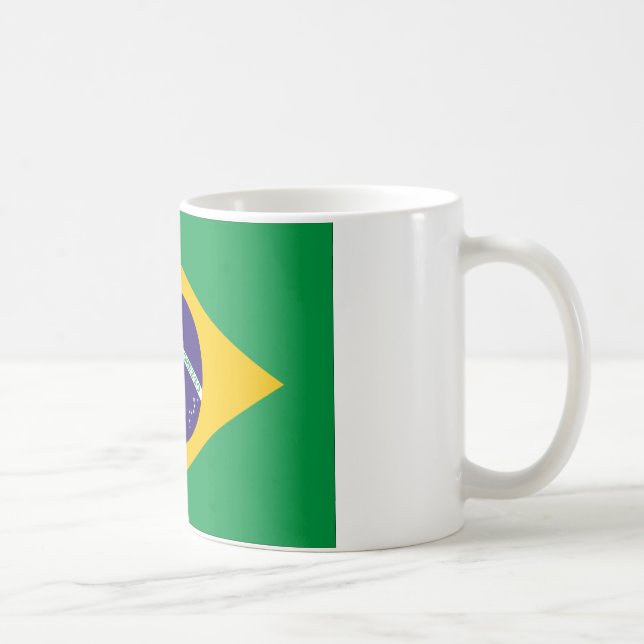 Brasilien flagga kaffemugg (Höger)