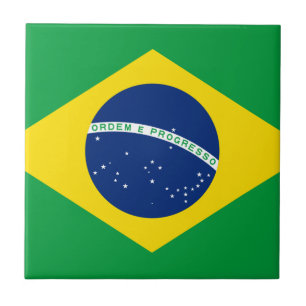 Brasilien flagga kakelplatta