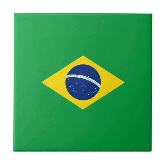 Brasilien flagga kakelplatta (Framsidan)