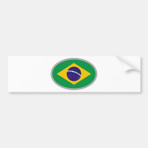 Brasilien flagga - kall design! bildekal