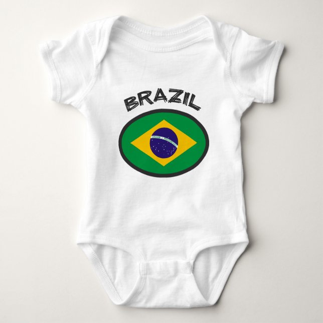 Brasilien flagga - kall design! t-shirt (Framsida)