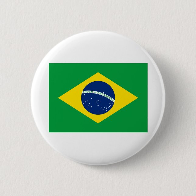 Brasilien Flagga Knapp (Framsida)