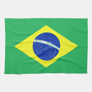 Brasilien flagga kökshandduk