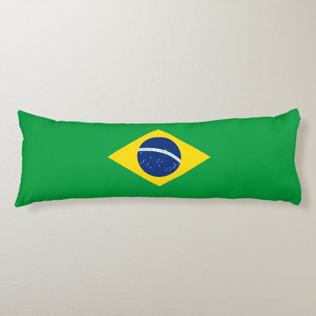 Brasilien flagga kroppskudde (Framsidan)