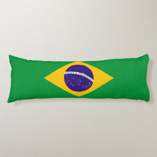 Brasilien Flagga Kroppskudde