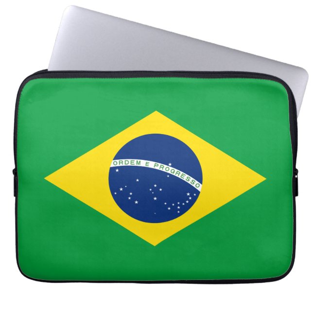 Brasilien Flagga Laptop Fodral (Framsidan)
